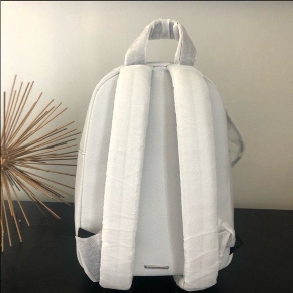 Rebecca Minkoff Mini Mab Leather Backpack Tote Bag, Gray, Designer Luxury, NWT - Picture 12 of 16